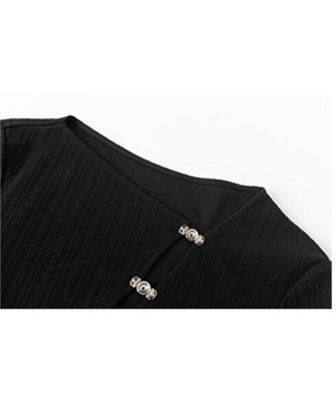 Asymmetric Cut-Out Hook Cardigan